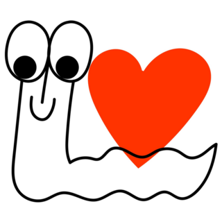 Snail Heart Shell sticker