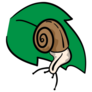 Snail On Leaf Sticker