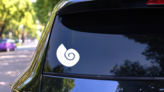 Snail Seashell Sticker on a Rear Car Window (New) example