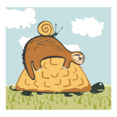 Snail Sloth Turtle Trip Sticker