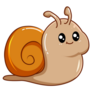 Snail With A Bright Orange Shell Sticker
