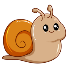 Snail With A Bright Orange Shell Sticker