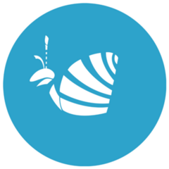 Snail, With A Striped Shell Sticker