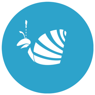 Snail, With A Striped Shell Sticker