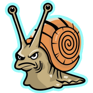 Snail With An Angry Face Sticker