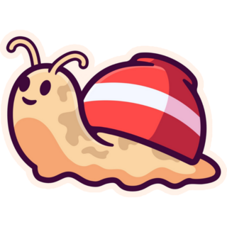 Snail With Bowl Shell Sticker