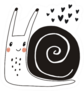 Snail With Hearts Sticker