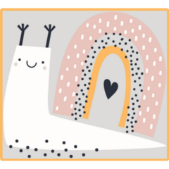 Snail With Rainbow Shell Smile Sticker