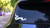 Snake Attacking Sticker on a Rear Car Window (New) example