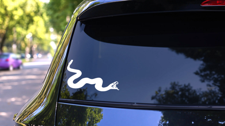 Snake Attacking Sticker on a Rear Car Window (New) example
