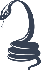 Snake Curled Up Sticker