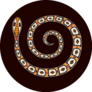 Snake In Aboriginal Art Style Australia Sticker