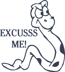 Snake Vinyl Lettering Sticker - Excusss Me!