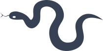 Snake With Tongue Hanging Out Sticker