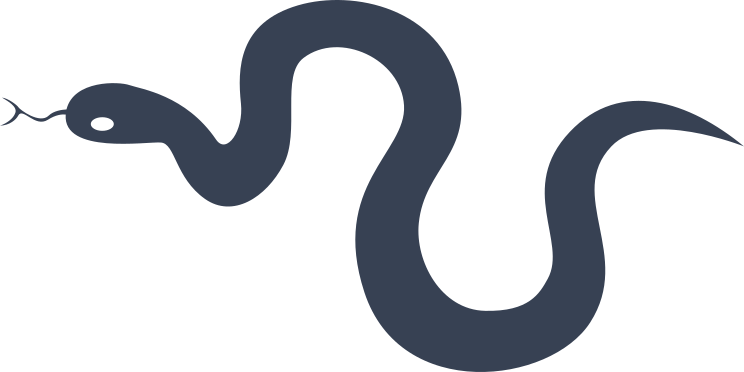 Snake With Tongue Hanging Out Sticker