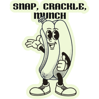 Snap, Crackle, Munch Hot Dog Sticker