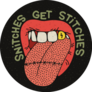 Snitches Get Stiches Stitched Tongue In The Mouth Sticker