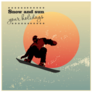 Snow And Sun Holidays Snowboarder Sticker