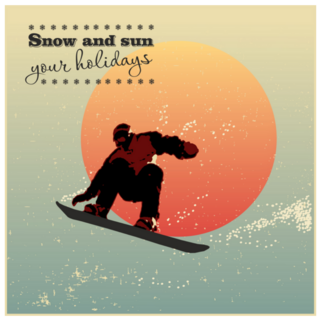 Snow And Sun Holidays Snowboarder Sticker