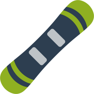 Snow Board Flat Icon Sticker