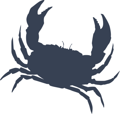 Snow Crab Running With Claws Up Sticker
