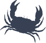 Snow Crab Running With Claws Up Sticker