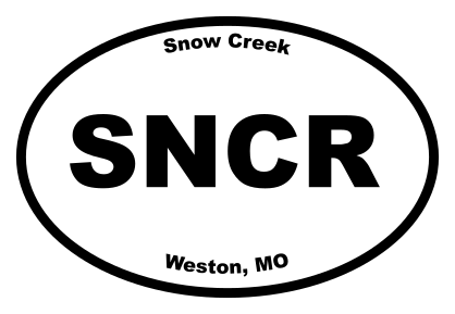 Snow Creek Oval Sticker