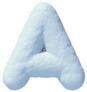Snow Font Letter A Sticker