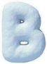 Snow Font Letter B Sticker
