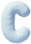 Snow Font Letter C Sticker