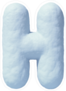 Snow Font Letter H Sticker