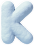 Snow Font Letter K Sticker