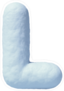 Snow Font Letter L Sticker
