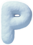 Snow Font Letter P Sticker