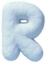 Snow Font Letter R Sticker