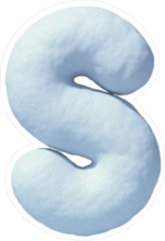 Snow Font Letter S Sticker