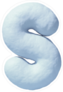 Snow Font Letter S Sticker