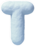 Snow Font Letter T Sticker