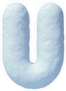 Snow Font Letter U Sticker