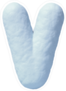 Snow Font Letter V Sticker