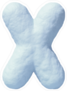 Snow Font Letter X Sticker