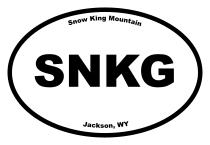 Snow King Mountain Oval Sticker