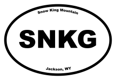 Snow King Mountain Oval Sticker