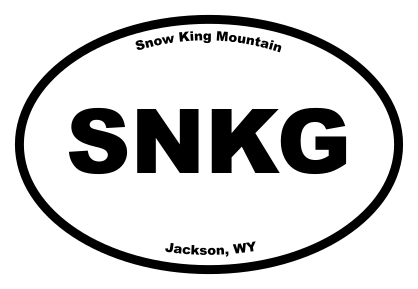 Snow King Mountain Oval Sticker