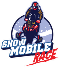 Snow Mobile Race Design Sticker