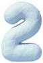 Snow Number 2 Sticker