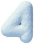 Snow Number 4 Sticker