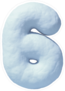Snow Number 6 Sticker