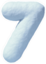 Snow Number 7 Sticker