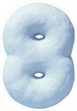 Snow Number 8 Sticker